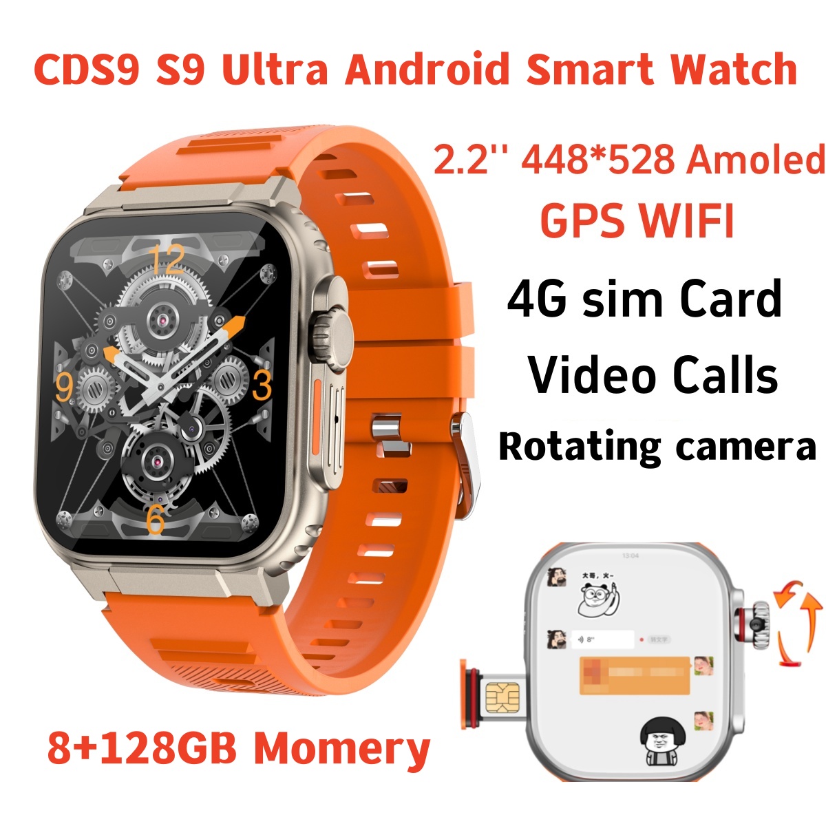 Fall Detection Watch - Relógio Inteligente Original S10 com Rede