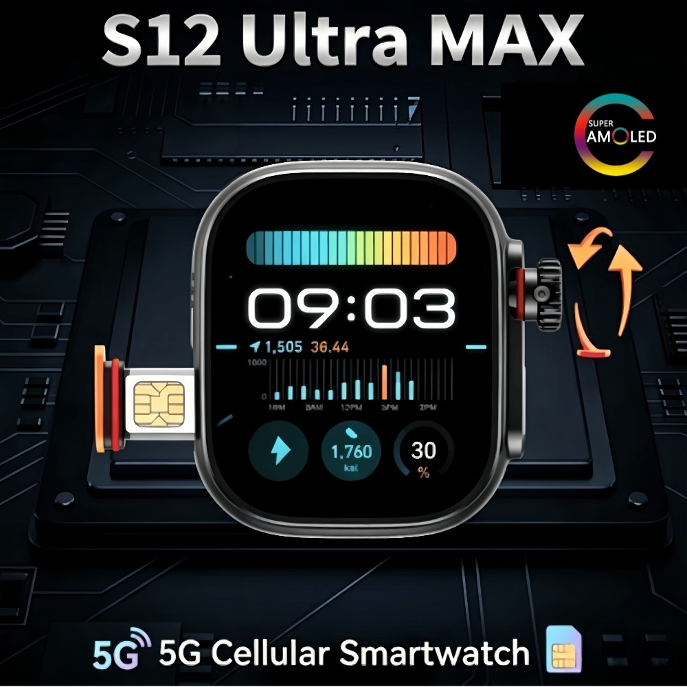 Versão Global S12 Ultra MAX Sm - Fall Detection Watch avaliação e preço