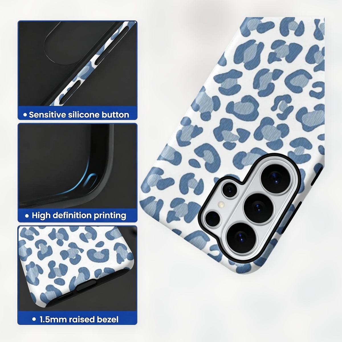 estampa de leopardo azul 2-in- - Samsung Galaxy S24 avaliação e preço
