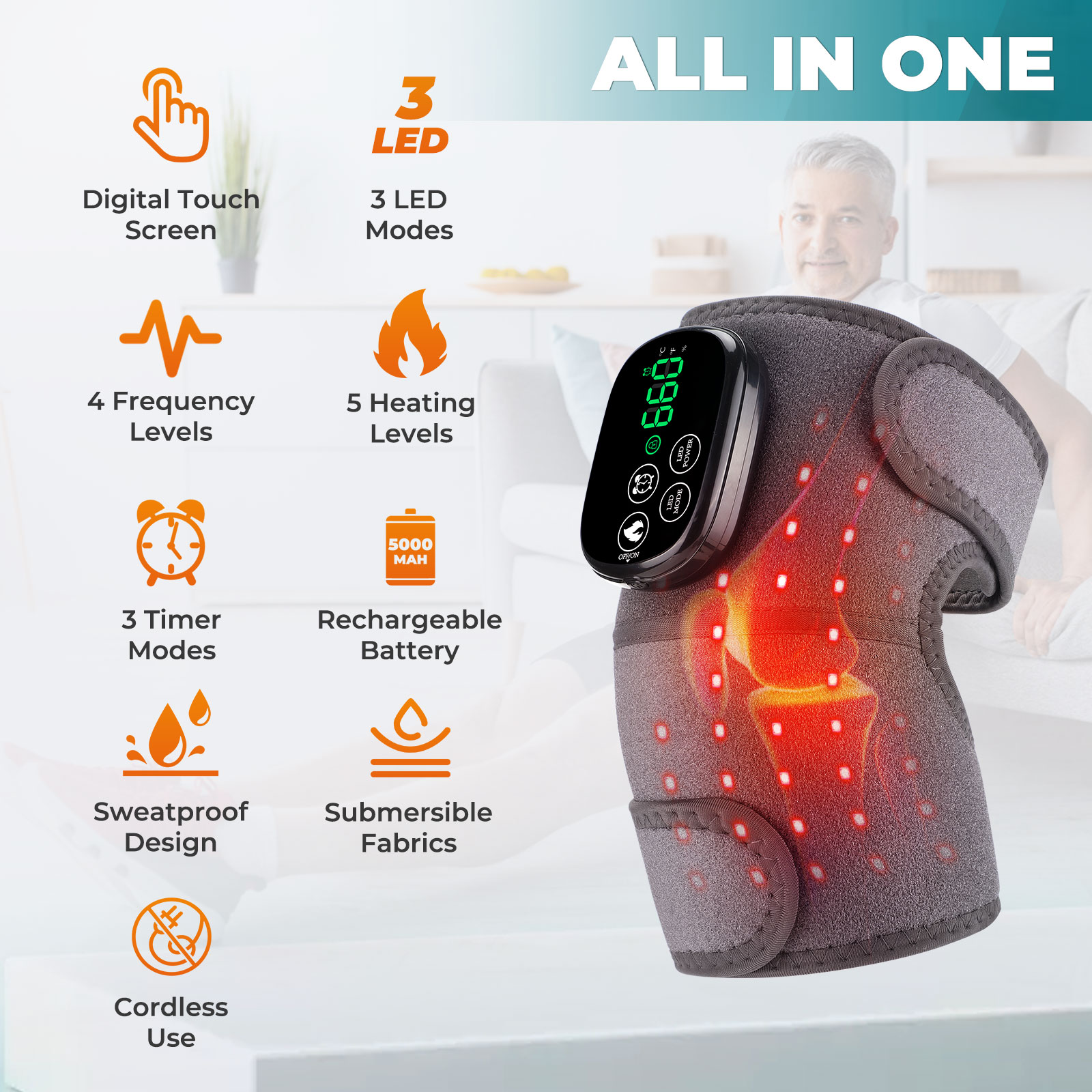 Ortopédico de Joelho com Luz V - Smart Knee Wrap avaliação e preço